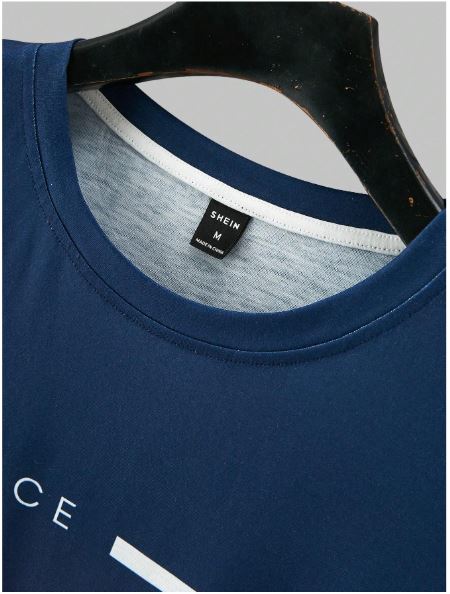Conjunto de 2 piezas para hombre con estampado de letras degradado
