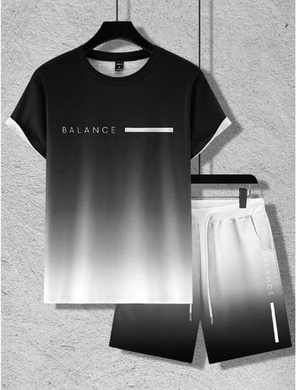 "LEGND – Set para hombre de camiseta y shorts con diseño sencillo y moderno"